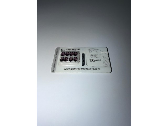 8x paarse spinel - afbeelding 1 van  6