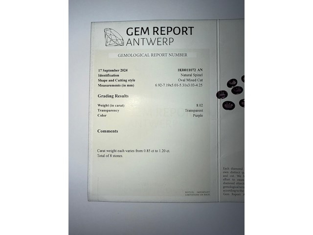 8x paarse spinel - afbeelding 4 van  6