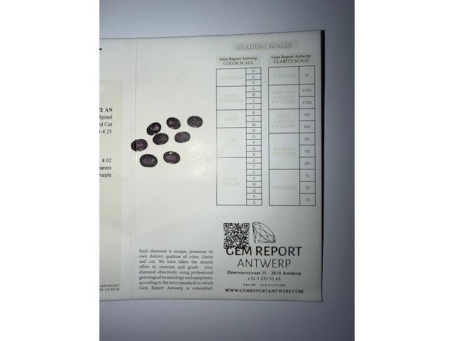 8x paarse spinel - afbeelding 5 van  6