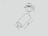 (8x) railspot gu10 armatuur cilinder zand zwart... - afbeelding 7 van  7