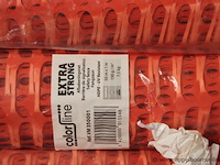 8x rol afbakeningsnet, colorline, extra strong, ref. vm 350001, 50 m x 1 m, 7, 5 kg per rol, hdpe - uv resistant - afbeelding 2 van  3