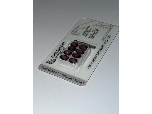 8x roze-paarse spinel - afbeelding 2 van  9