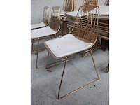 8x stoel goud + kussen (8x) - afbeelding 1 van  2