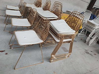 8x stoel goud + kussen (8x) - afbeelding 3 van  3