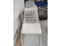 8x stoel wit + kussen (8x) - afbeelding 2 van  3