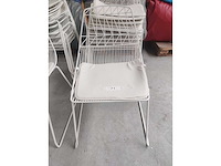 8x stoel wit + kussen (8x) - afbeelding 3 van  5
