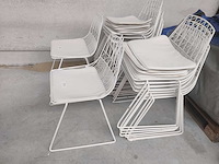 8x stoel wit + kussen (8x) - afbeelding 5 van  5