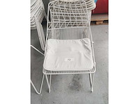 8x stoel wit + kussen (8x) - afbeelding 1 van  4