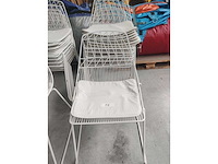 8x stoel wit + kussen (8x) - afbeelding 2 van  4