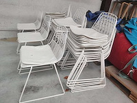 8x stoel wit + kussen (8x) - afbeelding 4 van  4