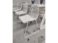8x stoel wit + kussen (8x) - afbeelding 1 van  1