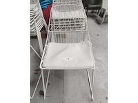 8x stoel wit + kussen (8x) - afbeelding 1 van  3