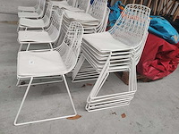 8x stoel wit + kussen (8x) - afbeelding 3 van  3