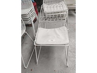 8x stoel wit + kussen (8x) - afbeelding 1 van  2