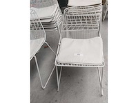 8x stoel wit + kussen (8x) - afbeelding 1 van  3
