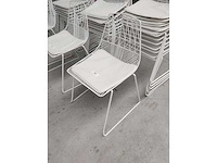 8x stoel wit + kussen (8x) - afbeelding 2 van  3