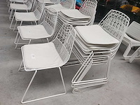 8x stoel wit + kussen (8x) - afbeelding 2 van  2