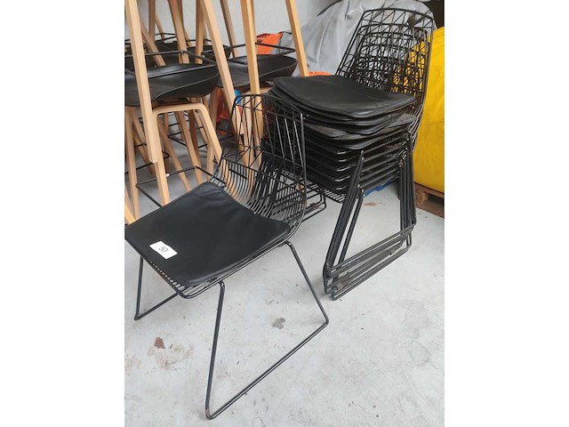 8x stoel zwart (8x) - afbeelding 4 van  4