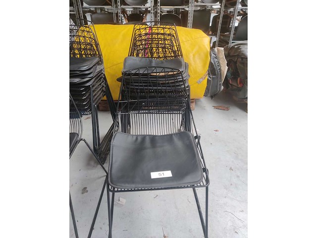 8x stoel zwart (8x) - afbeelding 2 van  4