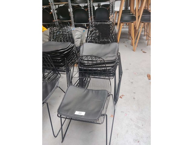 8x stoel zwart (8x) - afbeelding 3 van  4
