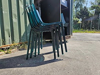 8x transparant groene stoelen stapelbaar - afbeelding 3 van  3
