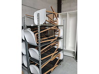 8x witte barstoel (houten frame (excl. transportkar)) (8x) - afbeelding 2 van  4