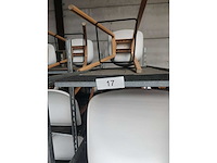8x witte barstoel (houten frame (excl. transportkar) (8x)