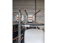 8x witte barstoel houten frame