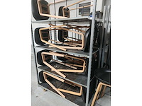 8x zwarte barstoel (houten frame (excl. transportkar)) (8x) - afbeelding 3 van  3