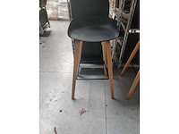 8x zwarte barstoel (houten frame (excl. transportkar)) (8x) - afbeelding 2 van  3