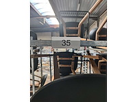 8x zwarte barstoel (houten frame (excl. transportkar)) (8x)