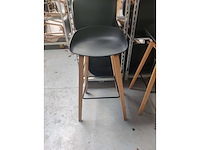 8x zwarte barstoel (houten frame (excl. transportkar)) (8x) - afbeelding 2 van  4