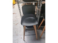 8x zwarte barstoel (houten frame (excl. transportkar)) (8x) - afbeelding 2 van  4