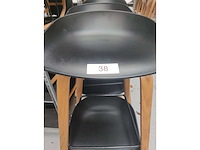8x zwarte barstoel (houten frame (excl. transportkar)) (8x) - afbeelding 1 van  4
