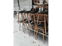 8x zwarte barstoel (houten frame (excl. transportkar)) (8x) - afbeelding 4 van  4