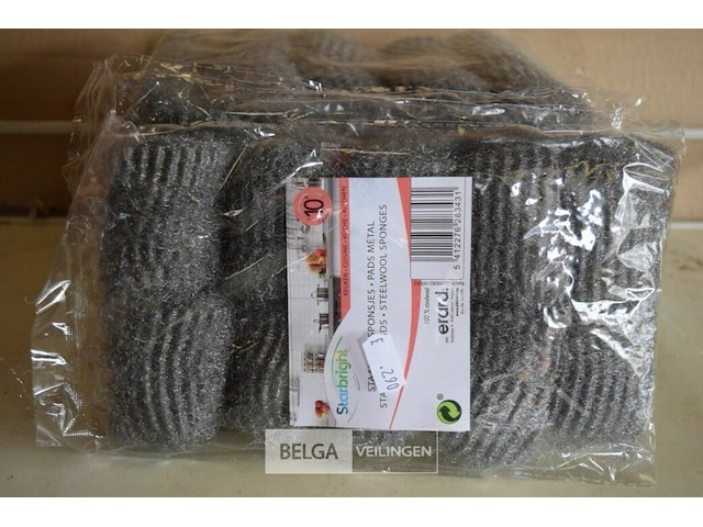 8x10st staalwol sponsjes - afbeelding 1 van  2