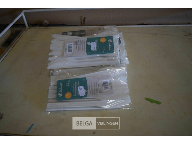 8x25st plastieken messen - afbeelding 1 van  2