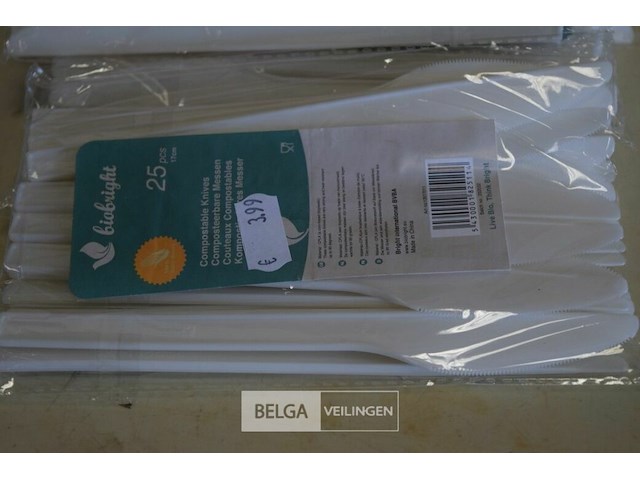 8x25st plastieken messen - afbeelding 2 van  2