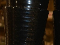 9 bloempotjes zwart motief - afbeelding 3 van  3