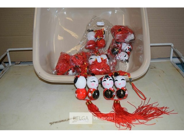 9 chinese gelukspoppetjes - afbeelding 1 van  2