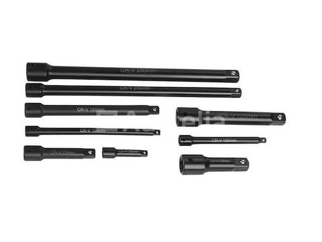 9-delige 1/4" 3/8" 1/2" impactverlengingsset kraft&dele - afbeelding 2 van  2