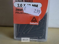 9 doosjes stalen nagels 2.0x40mm zwart - afbeelding 2 van  2