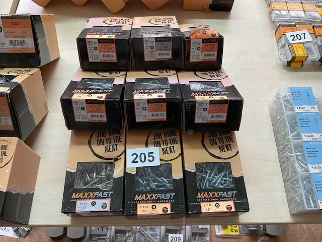 9 dozen hout schroeven deels inox - afbeelding 1 van  6