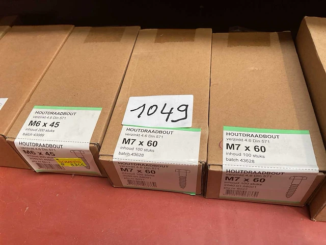 9 dozen hout schroeven en hout bouten - afbeelding 4 van  6