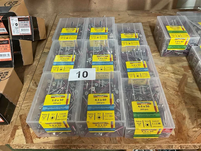 9 dozen houtschroeven - afbeelding 1 van  9