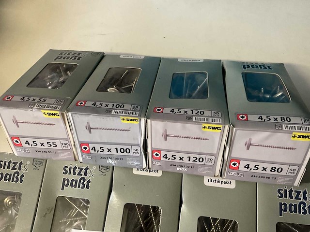 9 dozen inox dak schroeven - afbeelding 5 van  6
