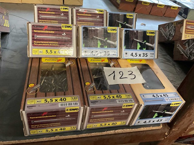 9 dozen inox hardhout schroeven met bits - afbeelding 2 van  7