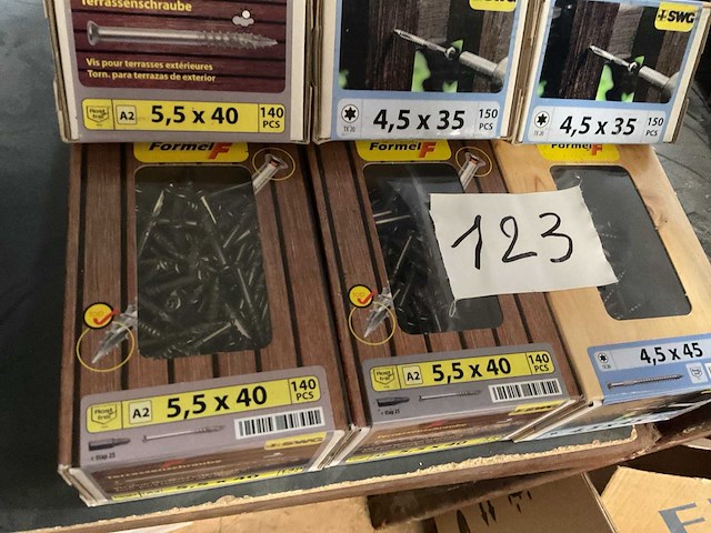 9 dozen inox hardhout schroeven met bits - afbeelding 3 van  7