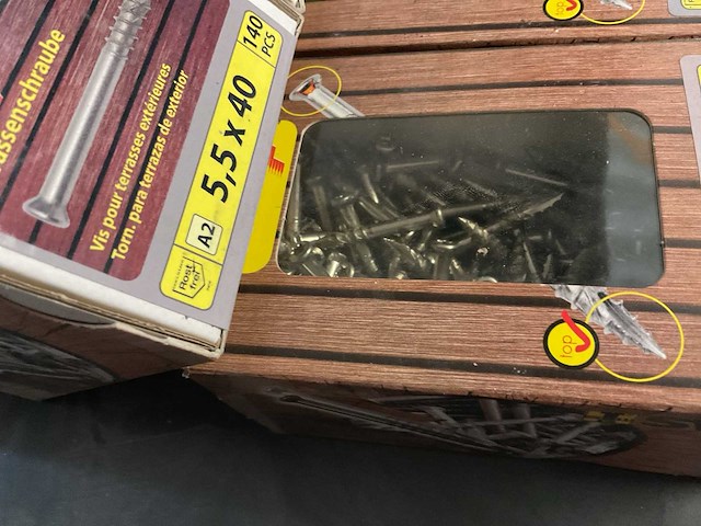 9 dozen inox hardhout schroeven met bits - afbeelding 6 van  7