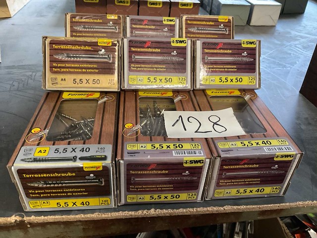 9 dozen inox hardhout schroeven met bits - afbeelding 2 van  8